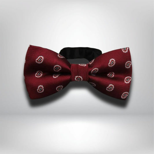 Noeud Papillon Bordeaux Motif